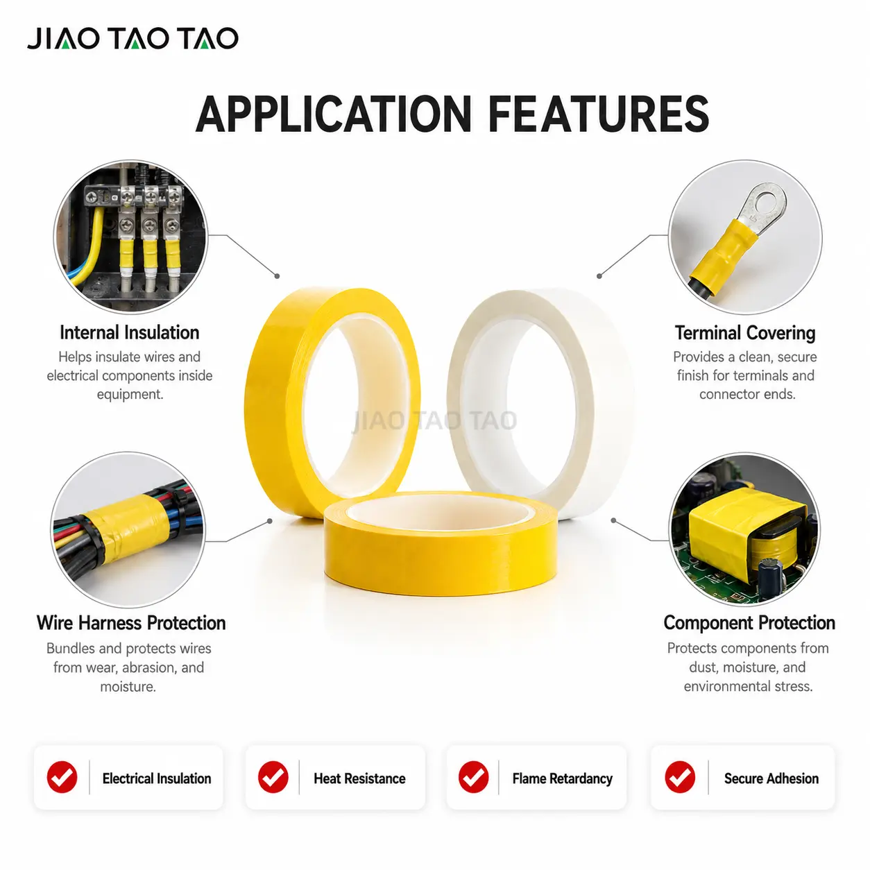 High voltage polyester insulation tape for electrical insulation and winding protection